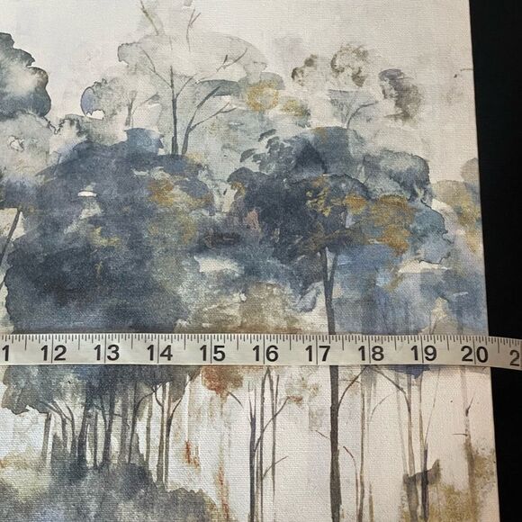 Maya Woods “Autumn Indigo” Landscape Wall Art Print on Classic Canvas - Picture 5 of 16